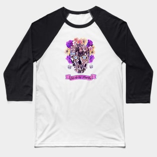 Dia de los Muertos - Cat Skull Baseball T-Shirt